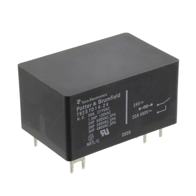 T92S7A12-240 TE Connectivity Potter & Brumfield Relays  Power Relays Over 2 Amps