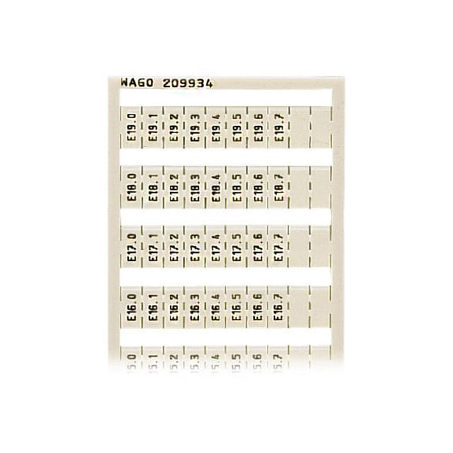 209-934 WAGO Corporation  Strisce di marcatura per morsettiere