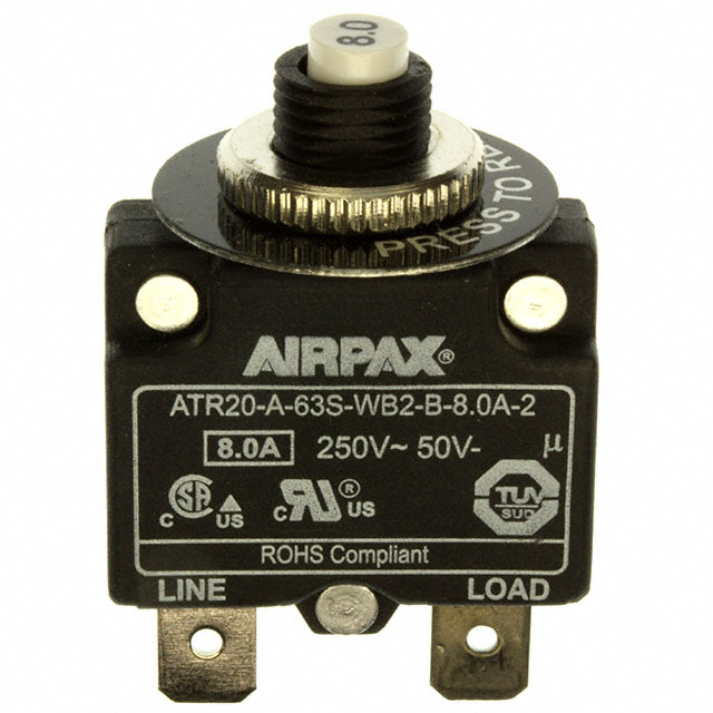 ATR20-A-63S-WB2-B-8.0A-2 Sensata-Airpax Interruttori automatici