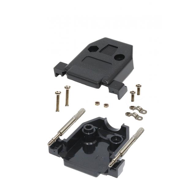 MHCCOV-15-SCL-BK MH Connectors  Carcasas traseras para conectores D-Sub en forma de D