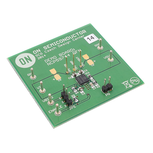 NCP59744MN2ADJGEVB onsemi  Cartes d'évaluation de régulateurs de tension linéaires