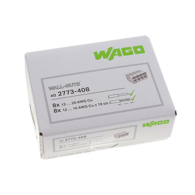 2773-408/K000-0002 WAGO Corporation  Connecteurs d'épissure de fils