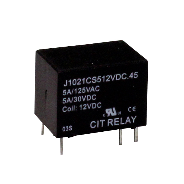 J1021CS512VDC.45 CIT Relay and Switch  Power Relays Over 2 Amps