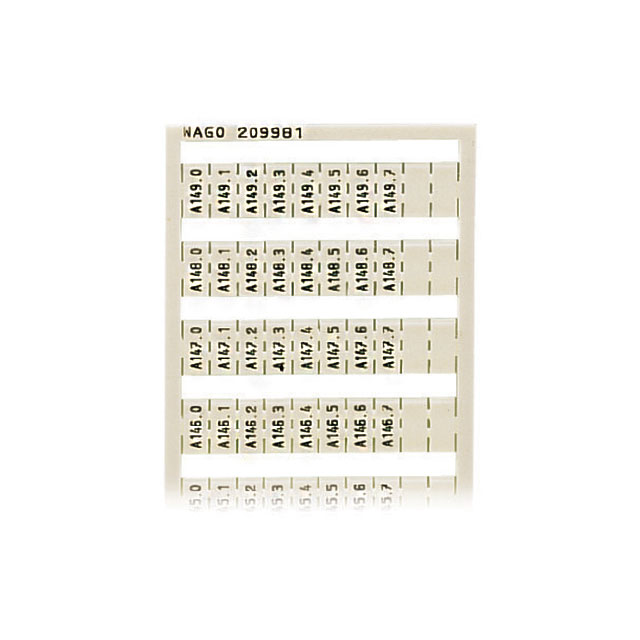 209-981 WAGO Corporation  Strisce di marcatura per morsettiere