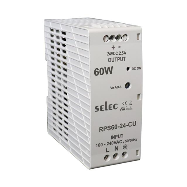 RPS60-24-CU Selec Controls USA Inc.  Industrial DIN Rail Power Supplies