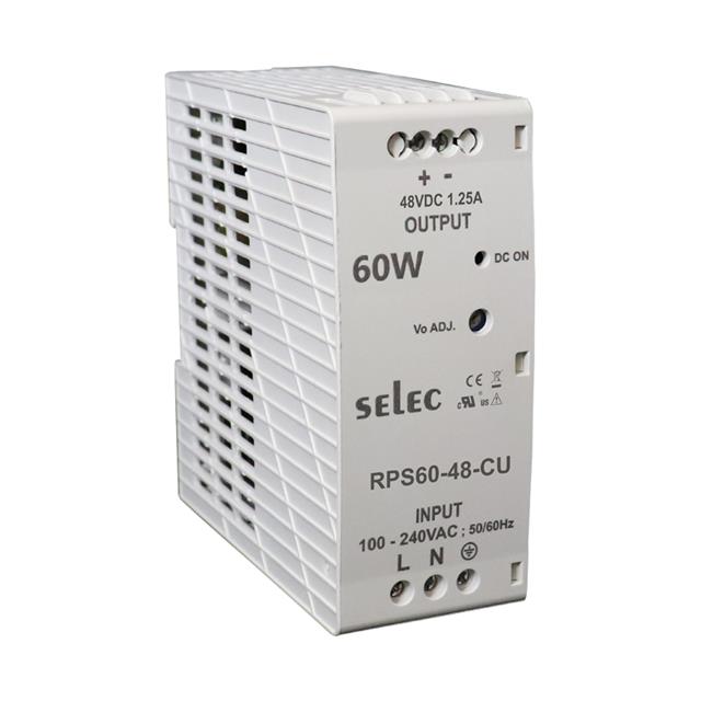 RPS60-48-CU Selec Controls USA Inc.  Industrial DIN Rail Power Supplies