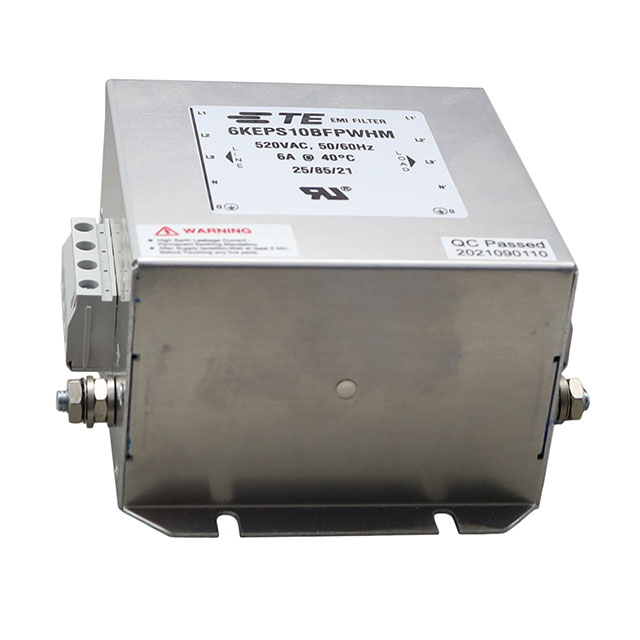 6KEPS10BFPWHM TE Connectivity Corcom Filters  Modules de filtrage de ligne électrique