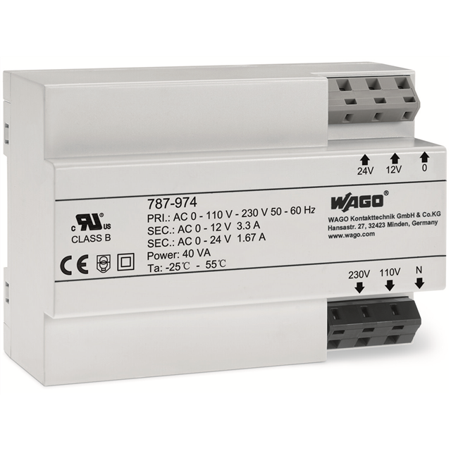 787-974 WAGO Corporation  Industrial DIN Rail Power Supplies