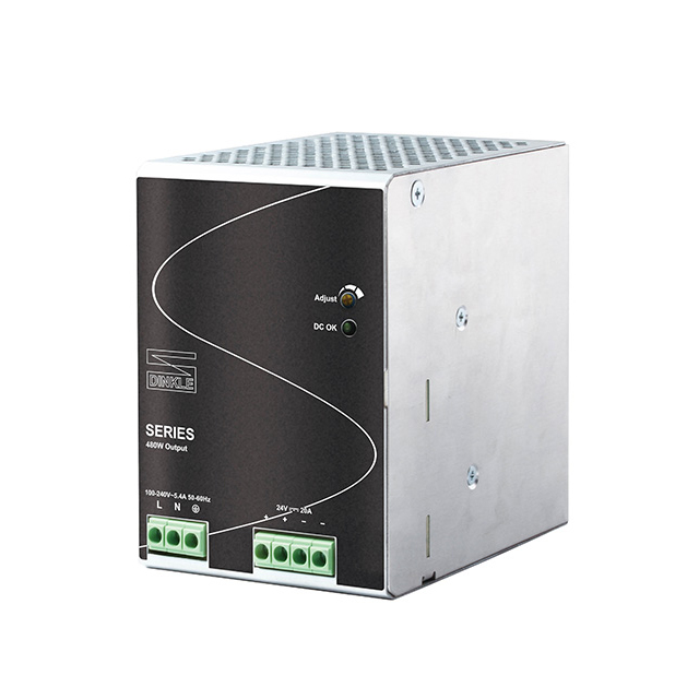0165N-24V480W1ACQ Dinkle Corporation, USA  Fuentes de alimentación industriales para riel DIN