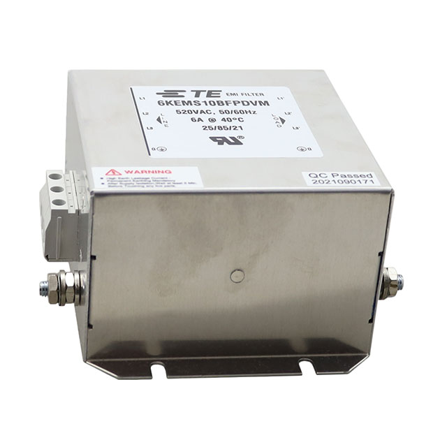 6KEMS10BFPDVM TE Connectivity Corcom Filters  Moduli di filtro di linea di alimentazione