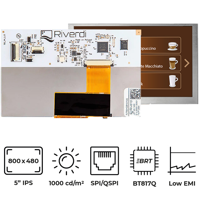 RVT50HQBNWN00 Riverdi  Écran LCD OLED graphique