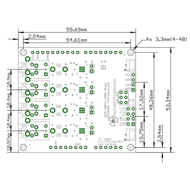 SEN-30011-W Playing With Fusion, Inc  Cartes d'extension Cartes filles