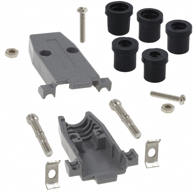 979-009-010R031 NorComp Inc.  Capots de connecteurs D-Sub en forme de D