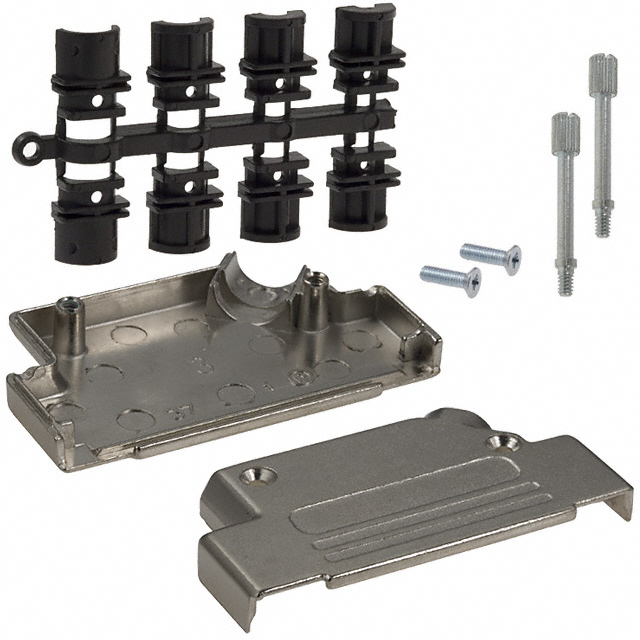 971-037-030R121 NorComp Inc.  Capots de connecteurs D-Sub en forme de D