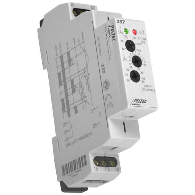 237 Peltec Timers and Controls Moniteurs de sortie de relais