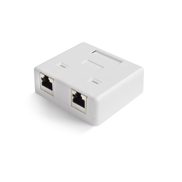 SB2-2-8P8C-C5e-SH-WH Hyperline  Keystone Faceplates Frames