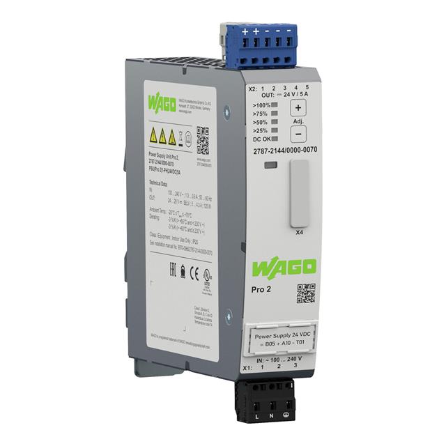 2787-2348/000-070 WAGO Corporation  Industrial DIN Rail Power Supplies