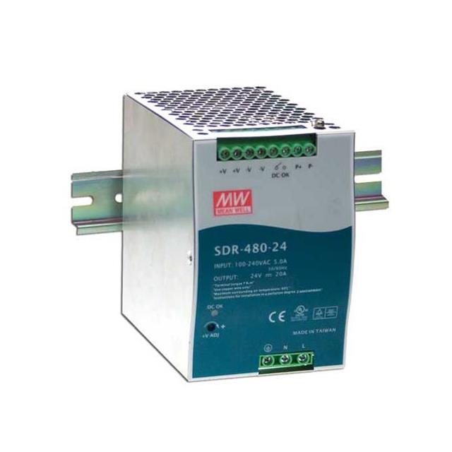 SDR-480-24 Antaira Technologies  Industrial DIN Rail Power Supplies