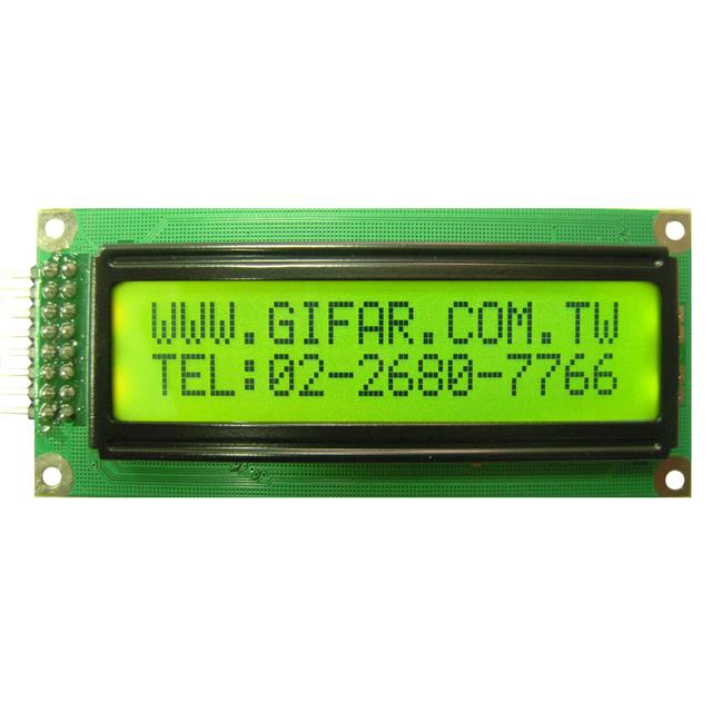 GFC1602V-YPAA-JP03 Gi Far technology Co., Ltd  Écran LCD OLED à caractères et chiffres