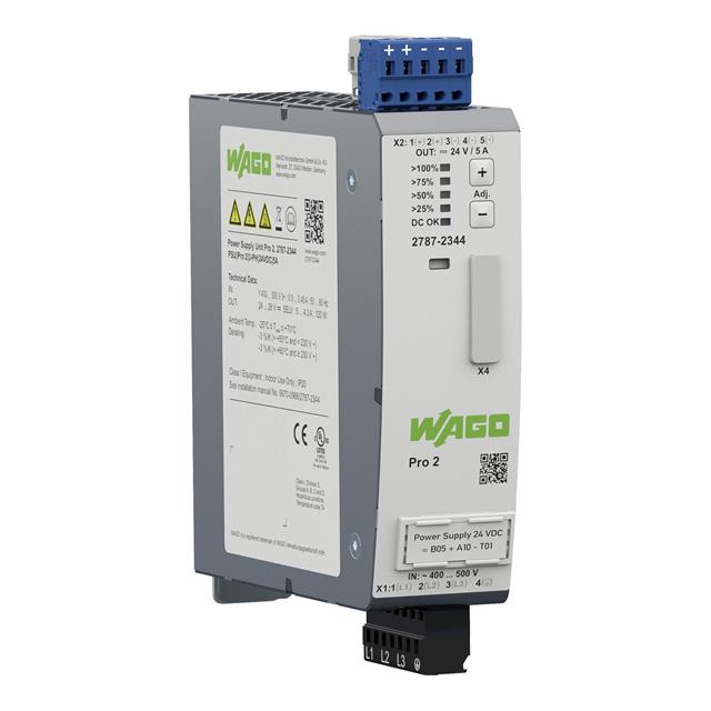 2787-2344 WAGO Corporation  Industrial DIN Rail Power Supplies