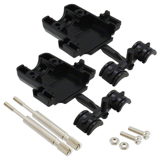 737431-2 TE Connectivity AMP Connectors  Capots de connecteurs D-Sub en forme de D