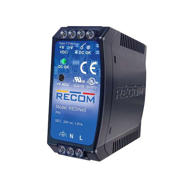 REDIN45-12 Recom Power  Fuentes de alimentación industriales para riel DIN