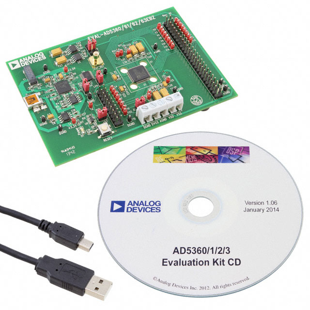EVAL-AD5362EBZ Analog Devices Inc.  Cartes d'évaluation des convertisseurs numériques-analogiques (DAC)