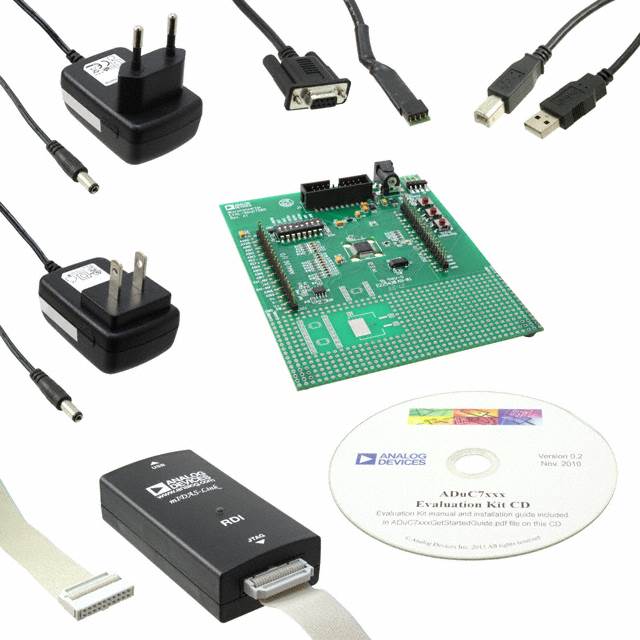 EVAL-ADUC7060QSPZ Analog Devices Inc.  Cartes d'évaluation DSP MCU intégrées