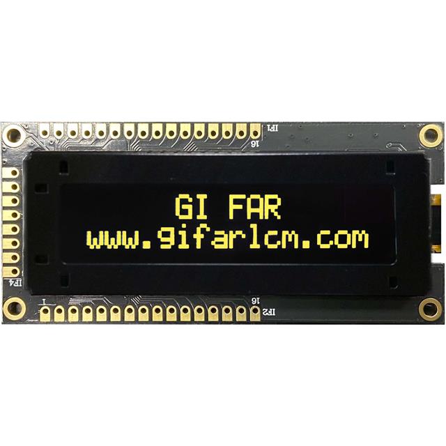GFOC1602D-YG Gi Far technology Co., Ltd  Écran LCD OLED à caractères et chiffres