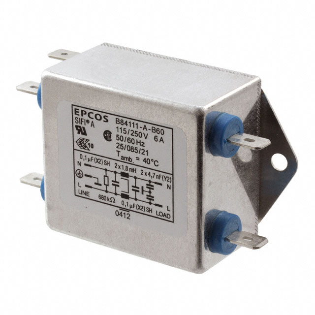 B84111A0000B060 EPCOS - TDK Electronics  Modules de filtrage de ligne électrique
