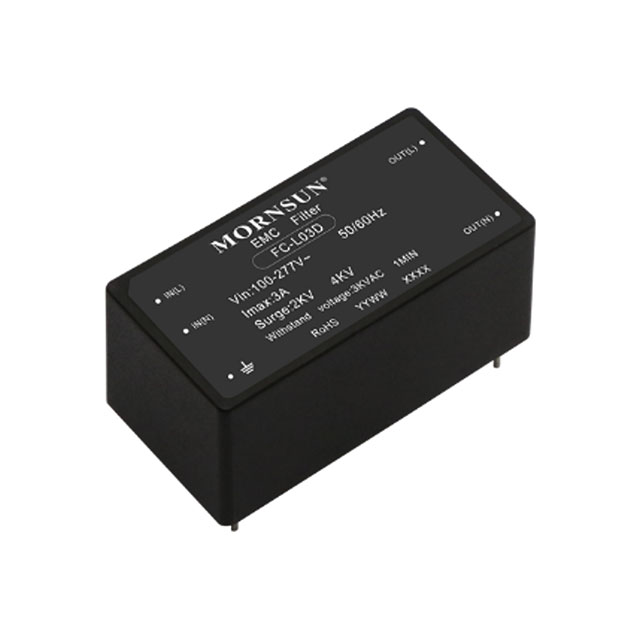 FC-L03D Mornsun America, LLC  Modules de filtrage de ligne électrique
