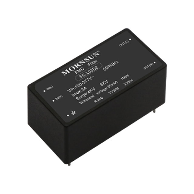 FC-L03D2 Mornsun America, LLC  Moduli di filtro di linea di alimentazione