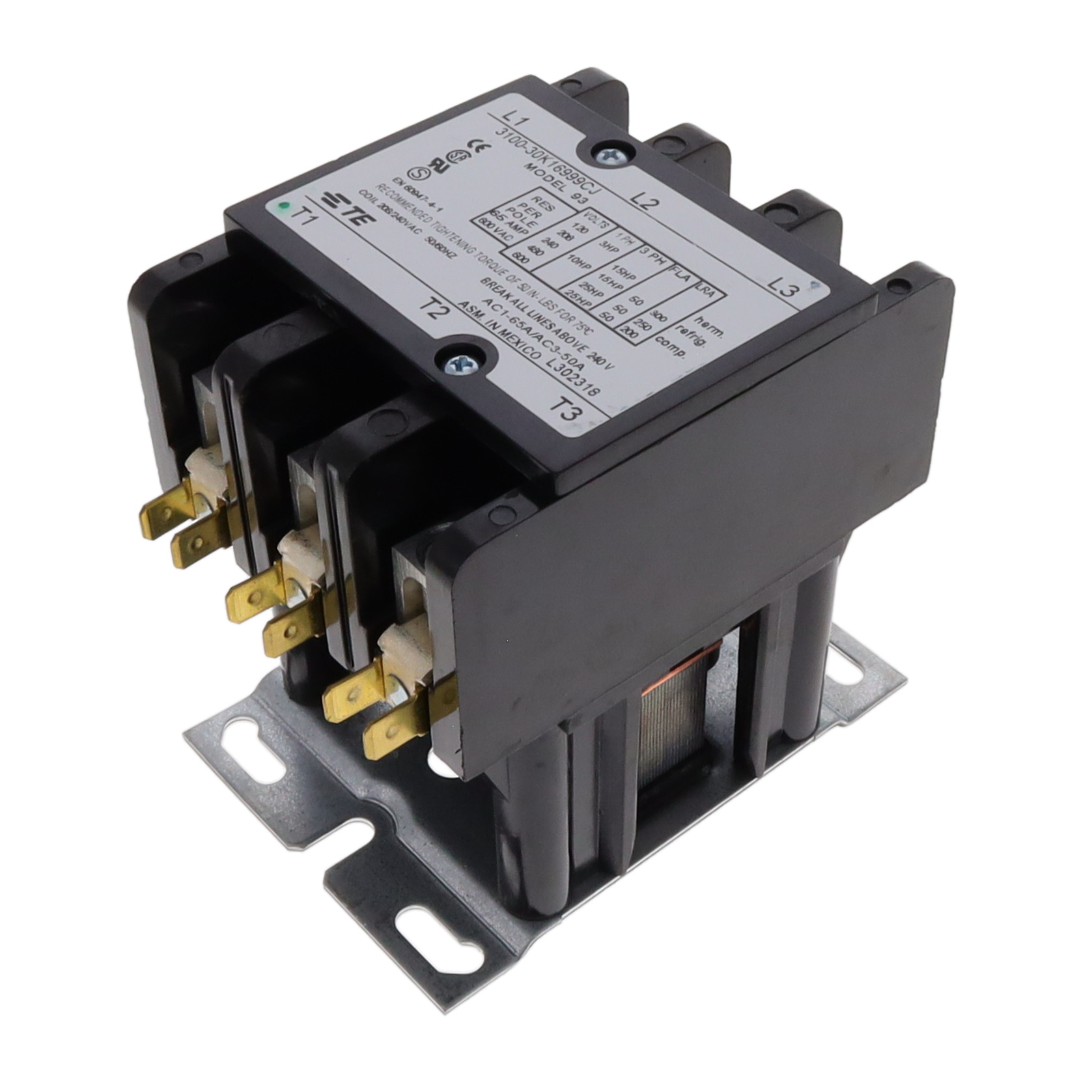 3100-30K16999CJ TE Connectivity Potter & Brumfield Relays  Contactors (Electromechanical)