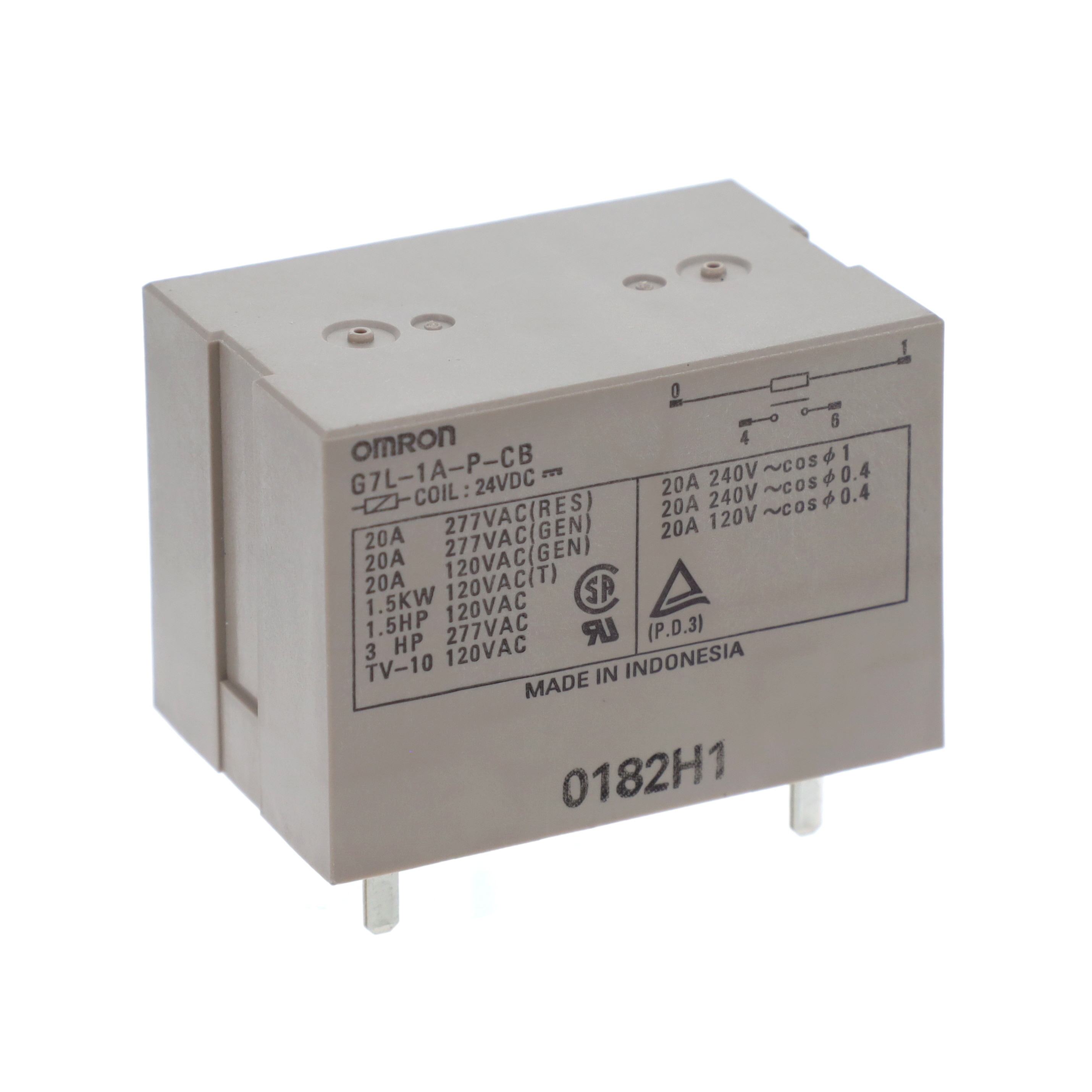 G7L-1A-P-CB-DC24 Omron Electronics Inc-EMC Div  Power Relays Over 2 Amps