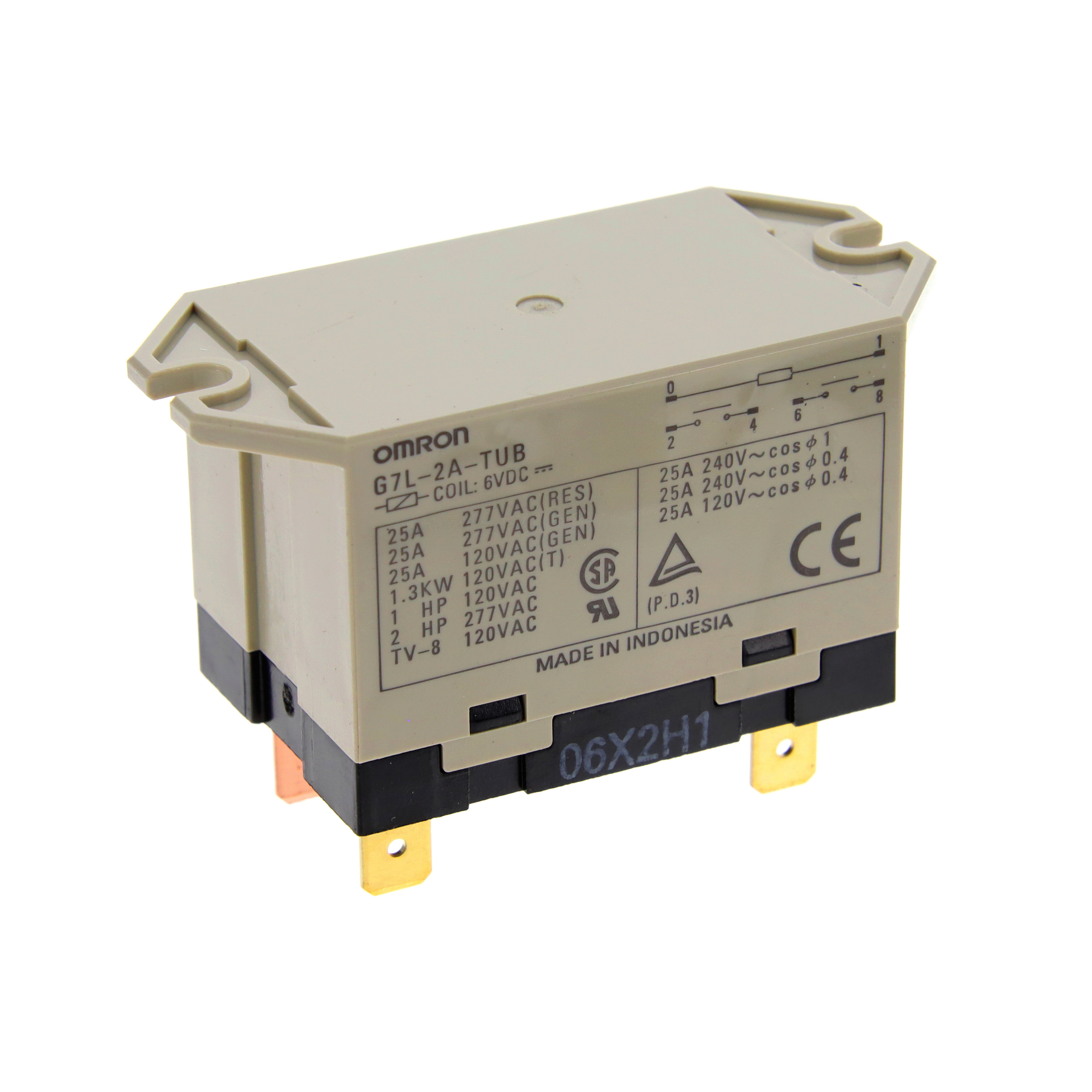 G7L-2A-TUB DC6 Omron Electronics Inc-EMC Div  Power Relays Over 2 Amps