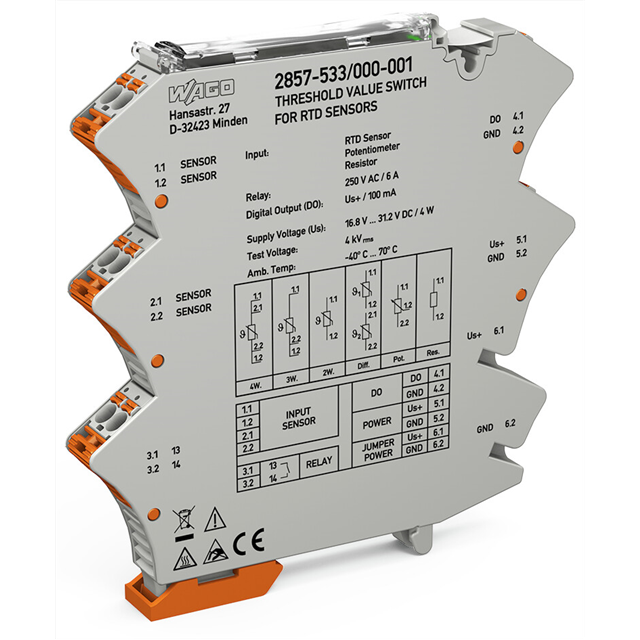 2857-533/000-001 WAGO Corporation Moniteurs de sortie de relais
