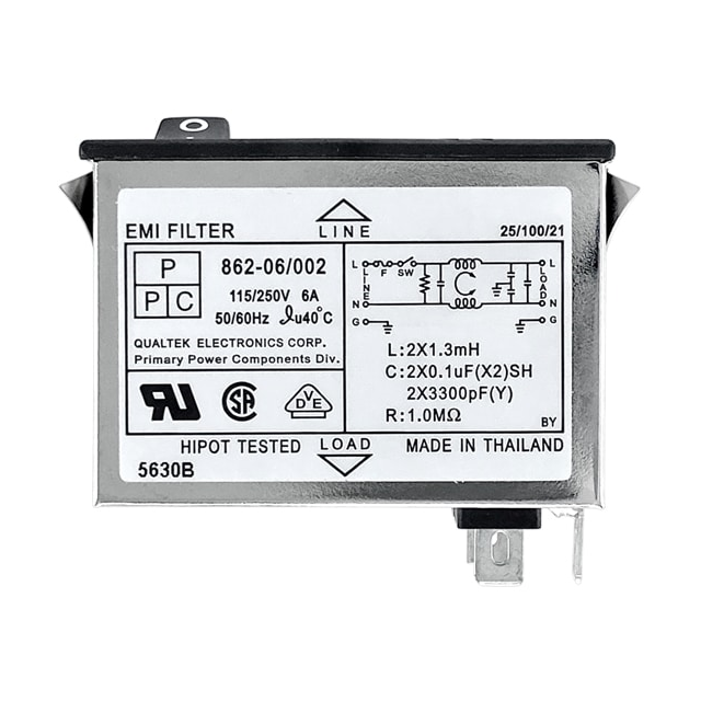 862-06/002 Qualtek  Power Entry Modules (PEM)