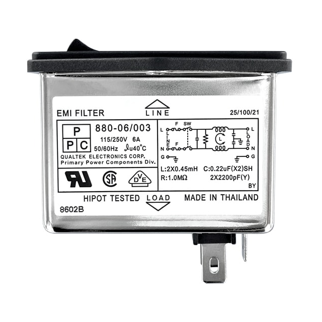 880-06/003 Qualtek  Power Entry Modules (PEM)