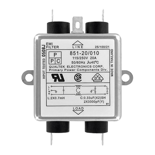 851-20/010 Qualtek  Modules de filtrage de ligne électrique