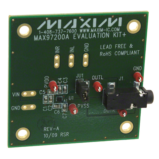 MAX97200AEVKIT+ Analog Devices Inc./Maxim Integrated  Cartes d'évaluation d'amplificateurs audio