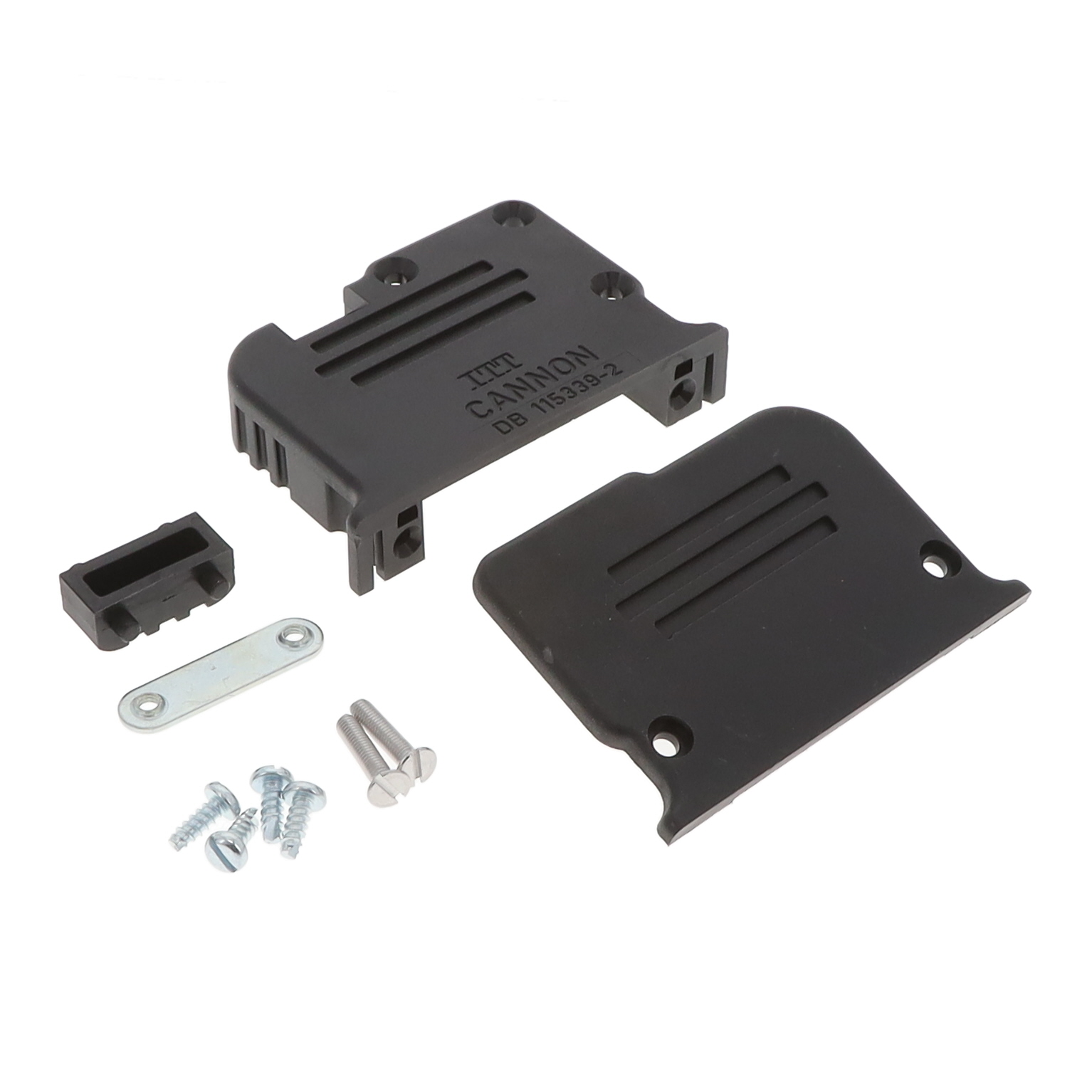 DB1153392 ITT Cannon, LLC  Capots de connecteurs D-Sub en forme de D