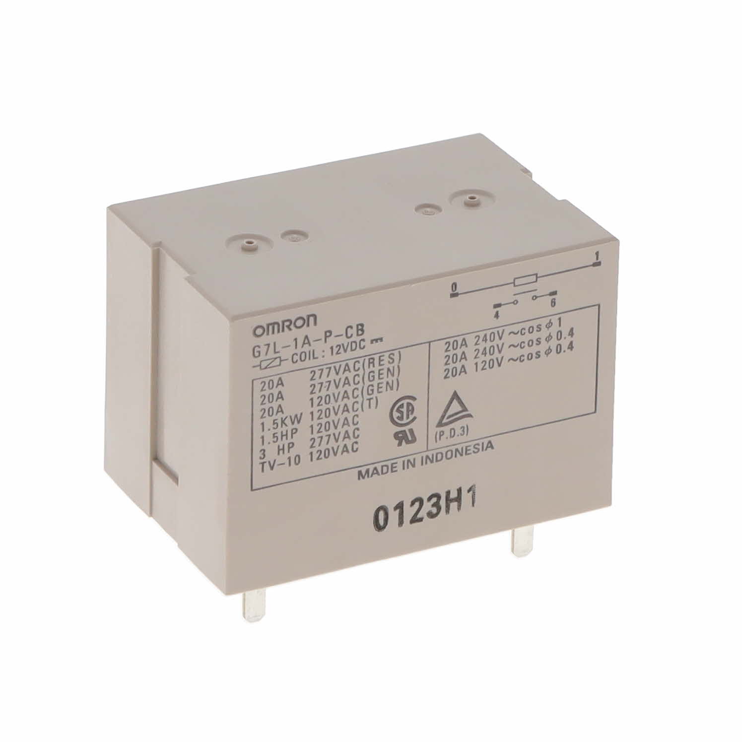 G7L-1A-P-CB DC12 Omron Electronics Inc-EMC Div  Power Relays Over 2 Amps