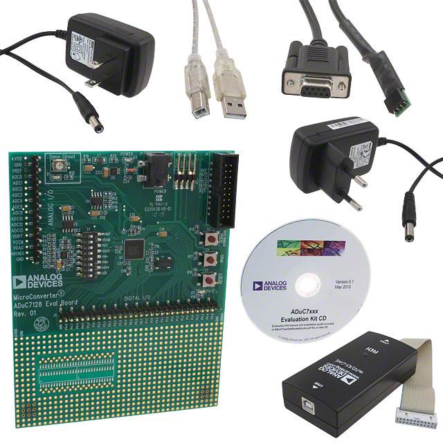 EVAL-ADUC7128QSPZ Analog Devices Inc.  Cartes d'évaluation DSP MCU intégrées