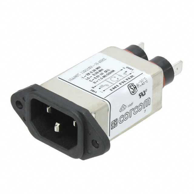 10EH4C TE Connectivity Corcom Filters  Moduli di ingresso alimentazione (PEM)
