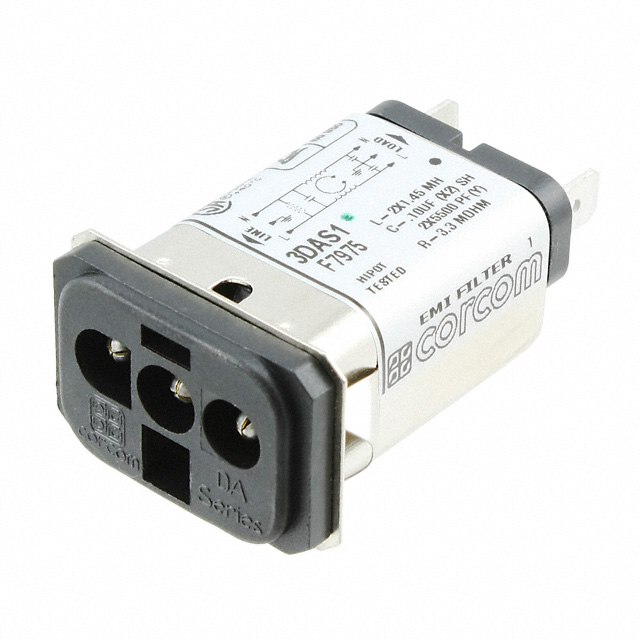 3DAS1 TE Connectivity Corcom Filters  Power Line Filter Modules