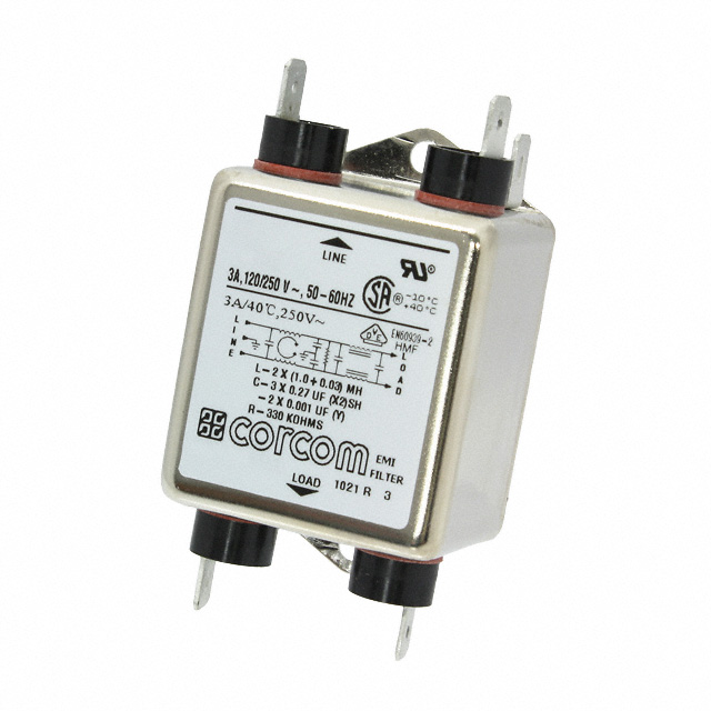3MV1 TE Connectivity Corcom Filters  Modules de filtrage de ligne électrique