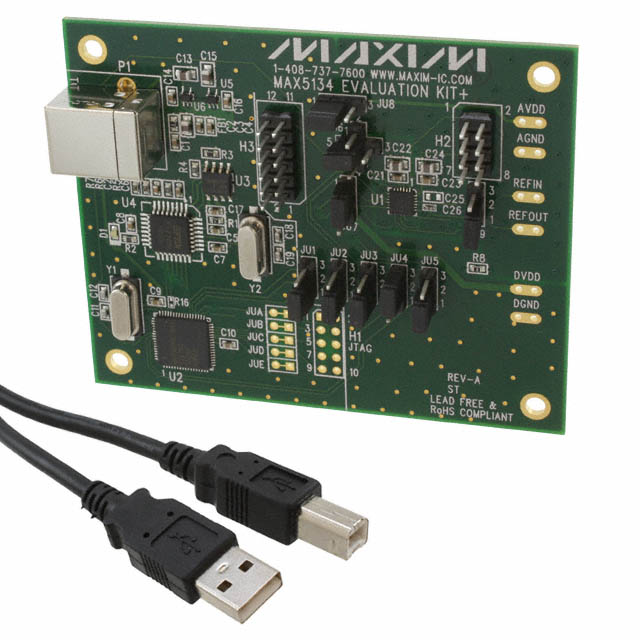 MAX5134EVKIT+ Analog Devices Inc./Maxim Integrated  Cartes d'évaluation des convertisseurs numériques-analogiques (DAC)