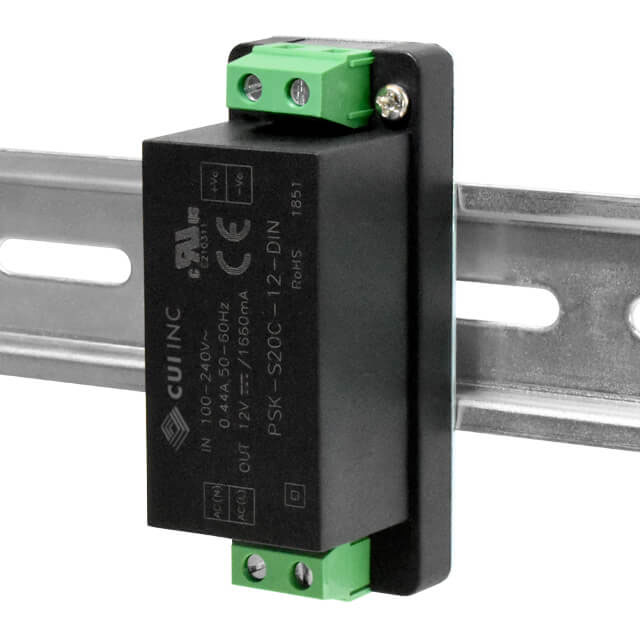 PSK-S20C-24-DIN CUI Inc.  Industrial DIN Rail Power Supplies