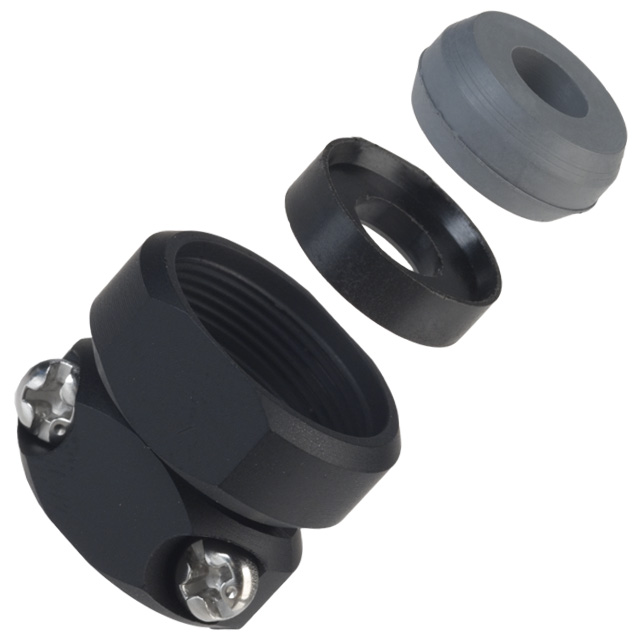 JR13WCC-6(71) Hirose Electric Co Ltd  Carcasas traseras y abrazaderas de cables