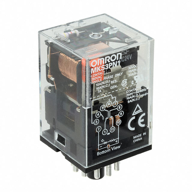 MKS3PN DC24 Omron Automation and Safety  Power Relays Over 2 Amps